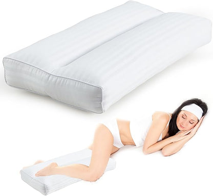 Bafode 3.5"Knee Pillow for Side Sleepers,Cooling Leg Pillow for Side Sleeping,Knee Pillow with 930G 7D Alternative for Relieving Leg, Back, and Knee Pain,High Supportive Leg Pillow for Pregnancy,White