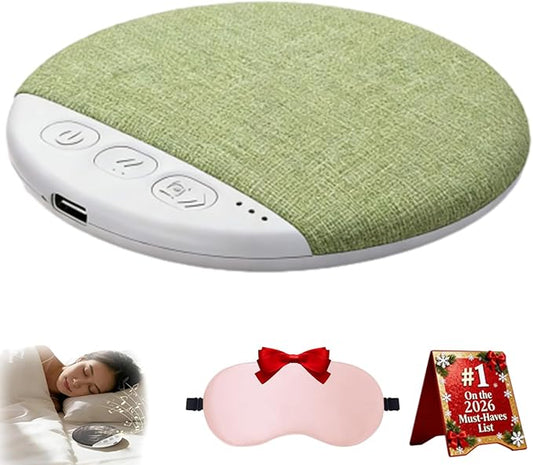 Sleep Speaker Under Pillow, Bone Conduction Pillow Speaker, Ultra-Thin Bluetooth Pillows Speakers with White Noise Sound, Volume Control & Auto-Off Timer