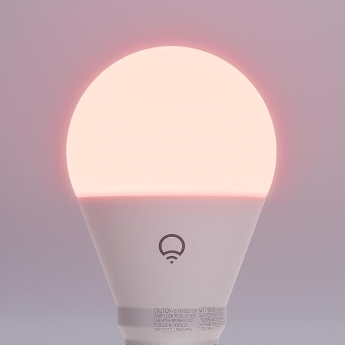 LIFX Everyday A19 Smart LED Light Bulb, 800 Lumens, 90+ CRI, Color Changing, Dimmable, Wi-Fi, Matter Compatible, Compatible with Alexa, Google, Apple Home & SmartThings, LFXEA19800RGBCW/2, 2-Pack