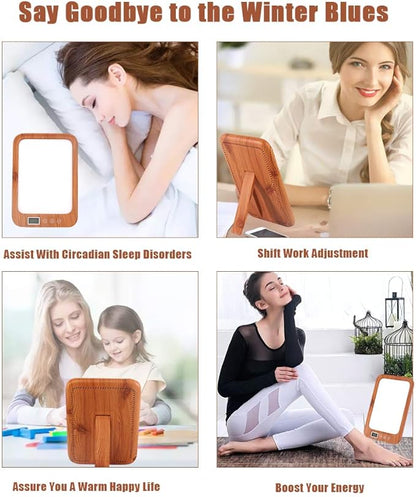 Led Light Therapy Lamp 3 Color Temperature, UV Free 10000 Lux Brightness for Home Office Traveling