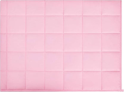RelaxBlanket Weighted Blanket | 60''x80'',12lbs | for Individual Between 110-160 lbs | Premium Cotton Material with Glass Beads | Pink