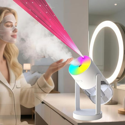 UEISODC bedroom humidifier, desktop USB humidifier, car air freshener, relieves tight skin, cough, nasal congestion, allergies and dry air，With automatic shutdown, silent operation