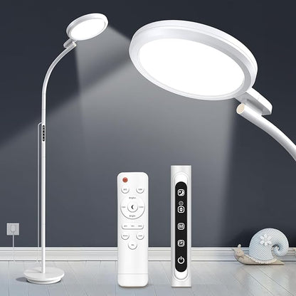 Light Therapy Lamp 10000 Lux, LED UV-Free Sunlight Lamp, Full Spectrum Floor Happy Therapy Lamp with Remote for Home/Office/Reading/Relaxation