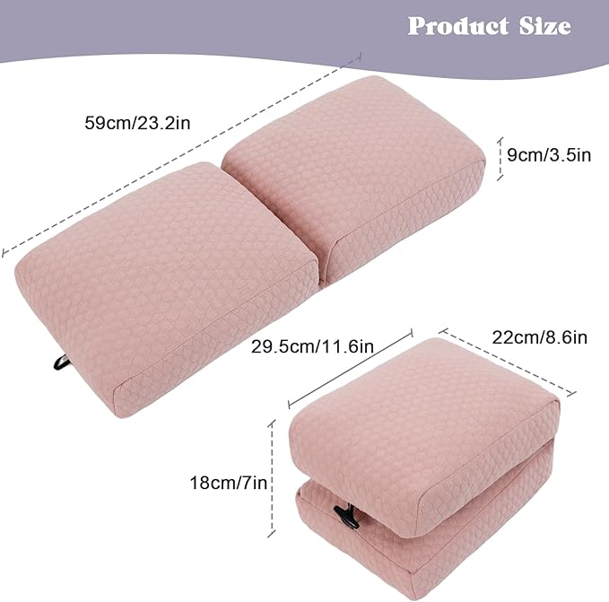 Knee Pillow for Side Sleepers, Leg Support Pillow for Hip Pain Smooth Spine Alignment for Better Sleep, Ideal Pillows for Side Sleeping Knee and Back Pain Relief, Pink