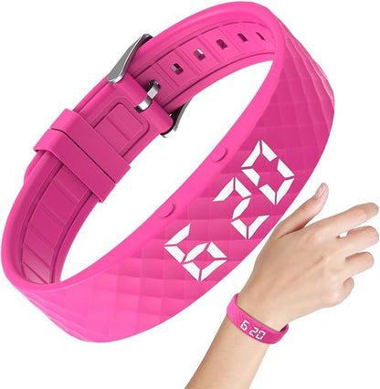 Vibrationswecker Armband | Vibrating Alarm Wristband, Silent Alarm Watch, Wrist Alarms Clock, Gentle Vibration Wakeup Watch, Vibrating Wrist Clock for Deep Sleepers/Hearing
