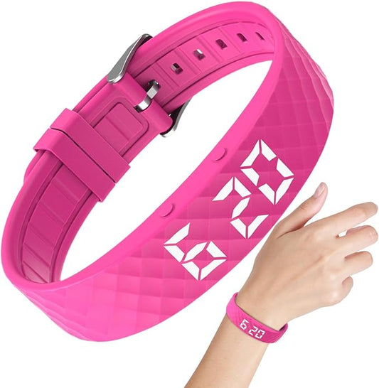 Vibrationswecker Armband | Vibrating Alarm Wristband, Silent Alarm Watch, Wrist Alarms Clock, Gentle Vibration Wakeup Watch, Vibrating Wrist Clock for Deep Sleepers/Hearing