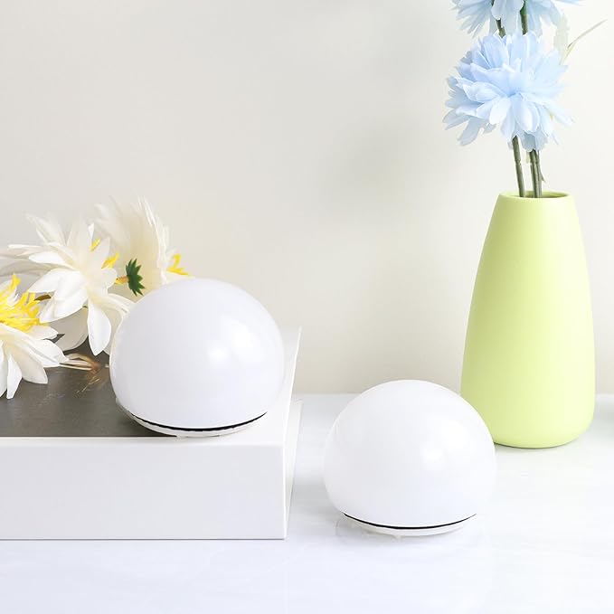 Portable LED Night Lights, Battery Operated, Soft Eye Caring for Sleep Aid, Bedroom Lamps, Wireless Warm Light with Timer (2PCS)