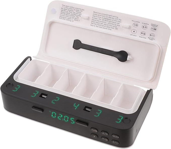 Pill Box Medicine Reminder Airtight Pill Organizer for Travel Portable Medicine Dispenser