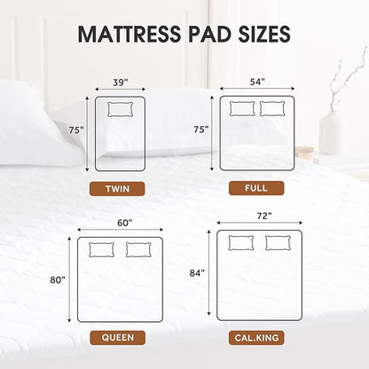 Heated Mattress Pad King - Bed Warmer with Memory & Preheat Functions, 2-10 Hour Auto Off & 9 Heat Settings, Double Controller, Fast Heating, Deep Pocket, Electric Mattress Pad King 78"x80"
