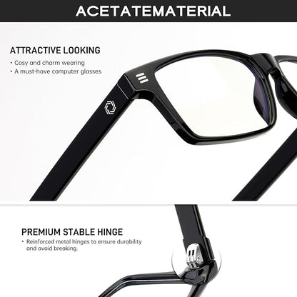 ANYLUV Blue Light Glasses Men Woman, Blue Light Blocking Glasses for Computer Gaming, Eye Strain Relief Eye Protection