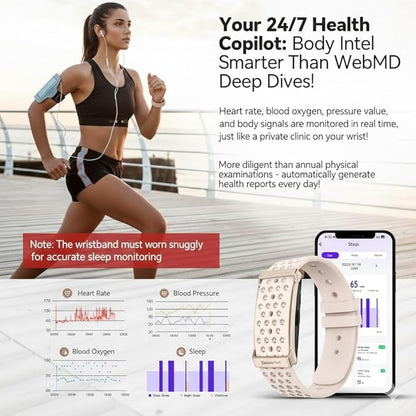 Smart Bracelet with Blood Oxygen/Blood Pressure Monitor, 60-Day Battery Health Fitness Tracker with 2 Bands,Lifetime Membership,Activity Tracking Heart Rate Sleep Monitor for Android iOS