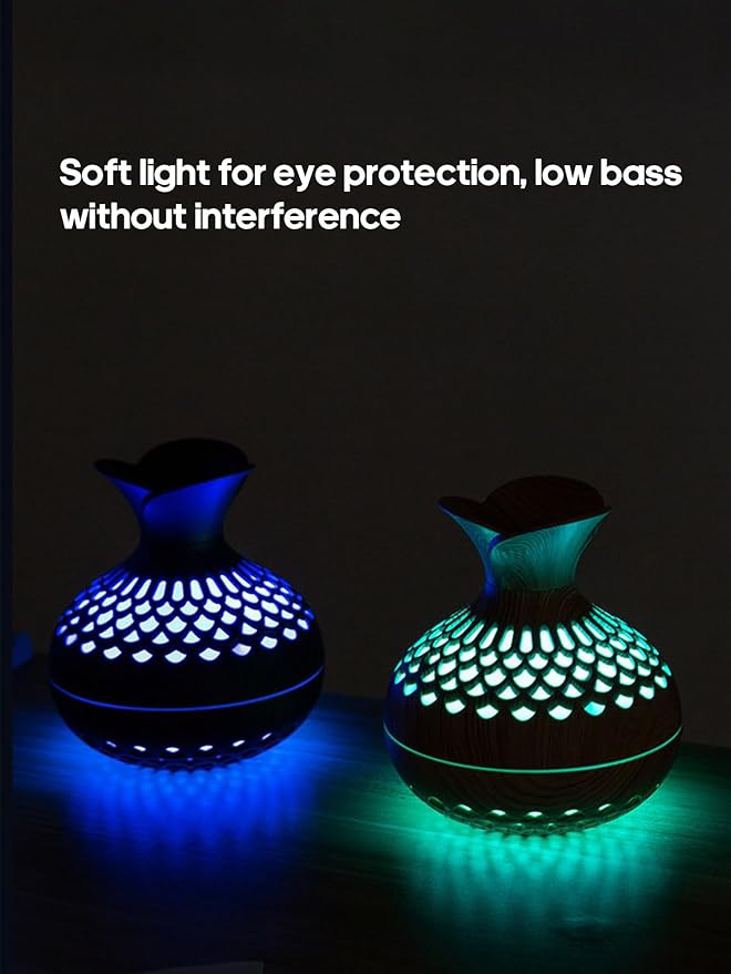 Portable Desktop Humidifier for Office, Small humidifier for Car, Travel, Baby Room with LED Light & Auto Shutoff, Bedroom Mini Humudifier, Quite Mist Humidifier (Dark Color)