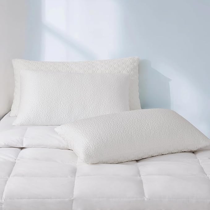 Sophia & William Side Sleeper Pillow Shredded Memory Foam Pillow for Neck and Shoulder Pain Relief Cooling Adjustable Pillows for Sleeping, Double-Sided Pillowcase, Standard Size