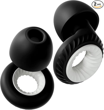 Concert Ear Plugs, Yawsoy Reusable Ear Plugs for Concerts, Raves, Focus and Sleep, High Fidelity Noise Cancelling Ear Plugs, 20dB Noise Reduction & Hearing Protection, 6 Pair Eartips in S/M/L (Black)