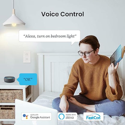 BroadLink Smart Light Switch, No Neutral Wire Required, Single Pole with App and Voice Control, 3-Gang Touch Timer Switch, Compatible with Alexa, Google Assistant, IFTTT, Siri Shortcuts, Hub Required