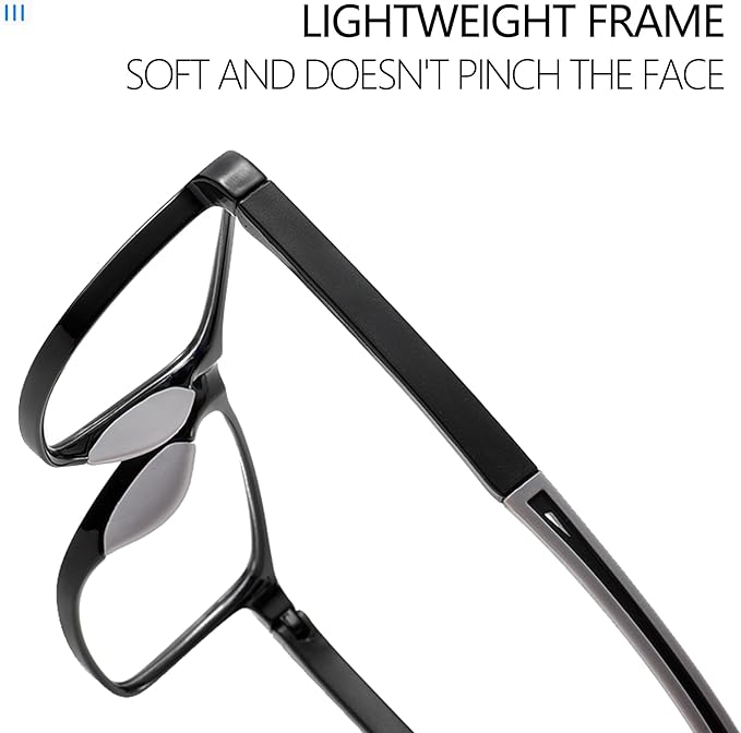 Reading Glasses for Men Sporty Design TR90 Blue Light Blocking Reader Comfortable and Flexible Lightweight +2.75