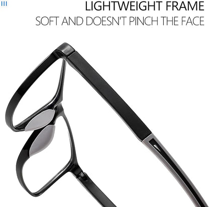 Reading Glasses for Men Sporty Design TR90 Blue Light Blocking Reader Comfortable and Flexible Lightweight +2.75