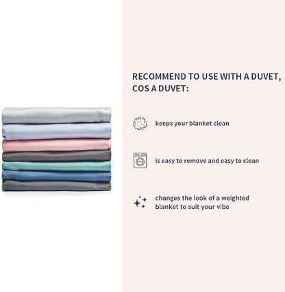 YnM 17lbs Weighted Blanket for Adults, Breathable Heavy Bed Throw Blanket with Cooling Glass Beads for All Season Use, Ideal for One Person of 160lbs (60x80 Inches, Queen Bed, Dark Grey)
