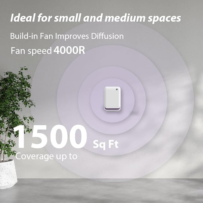 Smart Scent Air Machine for Home 1500 Sq. Ft Coverage Waterless Essential Oil Diffuser with Smart Cold Air Tech, Bluetooth Hotel Collection Diffuser for Home, Hotel, Spa, Office
