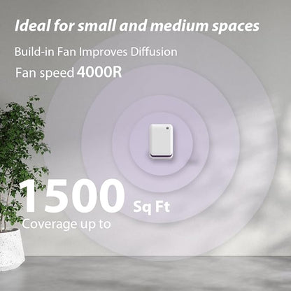Smart Scent Air Machine for Home 1500 Sq. Ft Coverage Waterless Essential Oil Diffuser with Smart Cold Air Tech, Bluetooth Hotel Collection Diffuser for Home, Hotel, Spa, Office