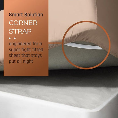 Empyrean 2 Pack Twin XL Fitted Sheets - Deep Pocket 14-16 Inch, Ultra Soft Microfiber, Fade Resistant, Shrinkproof, Wrinkle-Free Sheets for College Dorms & Home, Taupe