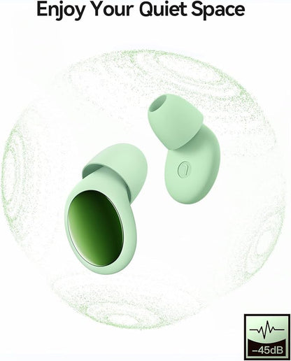 Ear Plugs for Sleeping 45dB Noise Cancelling Ear Plugs for Noise Reduction & Snoring, Concerts, Earplugs for Sleep,Sider Sleepers Airplane, Silicone Earplugs Reusable Concert Ear Plug+8Tip Avocado