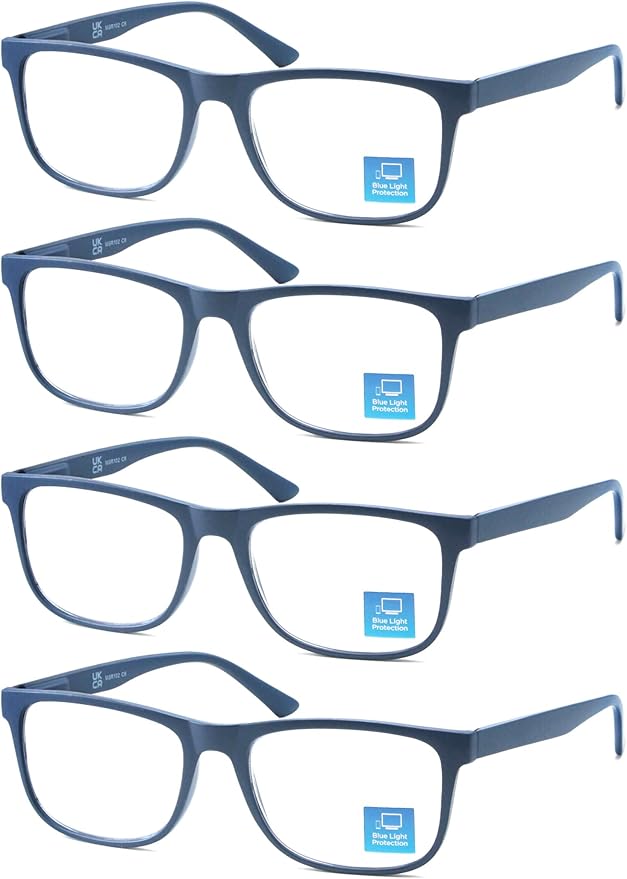 Blue Light Blocking Reading Glasses Men Large Oversized Square Readers Wide fit Cheaters for Men W/Big Head/Large Face