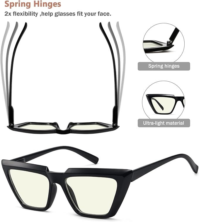 Eyekepper 4-pack Reading Glasses Blue Light Blocking Women Cat Eye Readers