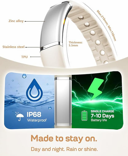 FITVII Ultra Slim Fitness Tracker Wristband, Health and Fitness Wearable with 24/7 Heart Rate, Blood Pressure and HRV Sleep Monitor, Subscription Free Activity Tracker for Android & iPhone