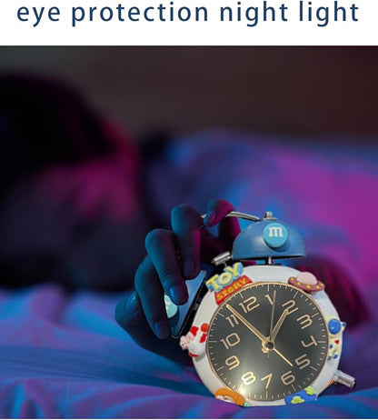 Alarm Clock for Kids, Analog Clock for Kids, Alarm Clocks for Bedrooms Heavy Sleepers with DIY Astronaut Sticker Accessories for 5-16 Year Old Boys Gifts (Blue)