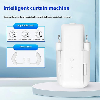2pcs Smart Automatic Curtain Opener Voice Control WIFI Bluetooth Electric Curtain Robot Double Mode For T Rail U Rail Roman Rod