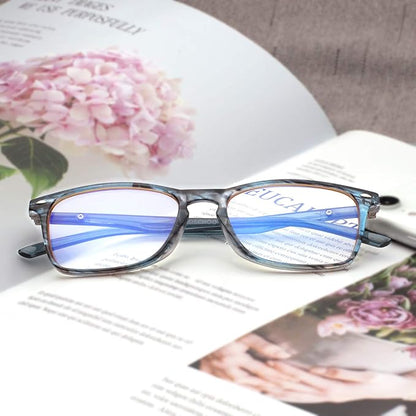 JOSCHOO Computer Reading Glasses Blue Light Blocking Readers Men and Women Glasses of Reading (Blue Stripe, 2.25)