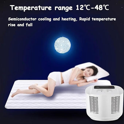 Electric Water-cooled Mattress, Bed Cooling System, Electric Water Cooler Mattress Pad System, Water Cooling Mattress Pad, Portable Bed Chiller For In Summer Cooling And Optimized Sleep 70x160cm
