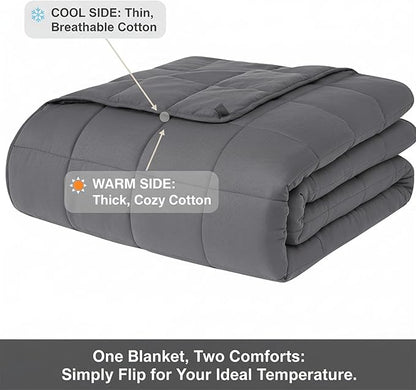 Weighted Blanket 15lbs 60"x80", Weighted Blankets for Adults, Cooling Weighted Blanket for Sleeping, Machine Washable Soft & Breathable All-Season Comfort & Premium Glass Beads(60" x 80" 15 lbs)