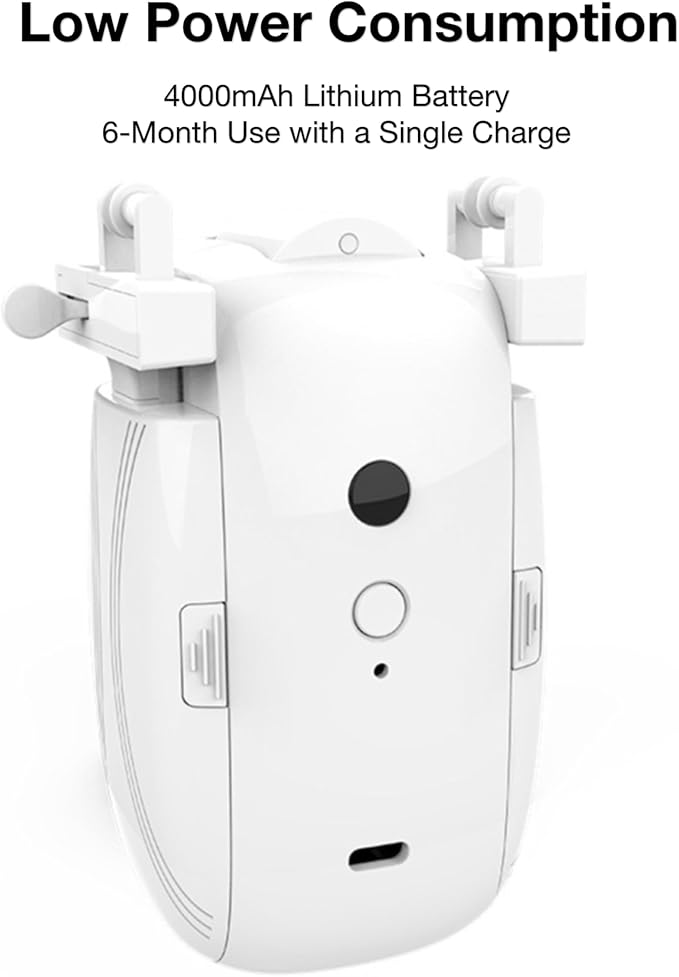 Automatic Curtain Opener, Electronic Curtain Opener, Smart Curtain Opener with APP/Voice Control Only for Roman Rod Tracks, Compatible with Alexa Google Home Timer Light & Temperature Sensor