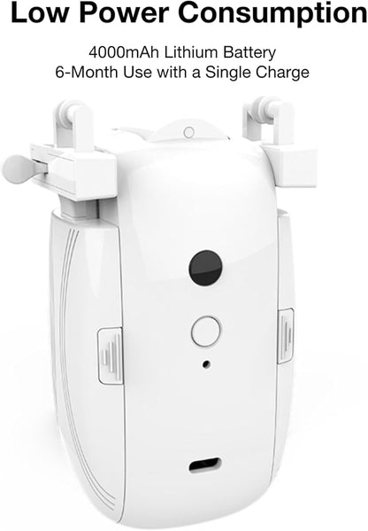 Automatic Curtain Opener, Electronic Curtain Opener, Smart Curtain Opener with APP/Voice Control Only for Roman Rod Tracks, Compatible with Alexa Google Home Timer Light & Temperature Sensor