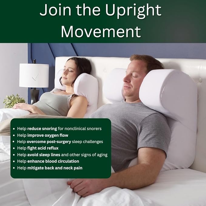 Snorinator Pillow, Also for Reflux, Post-Op, Vertigo, Wrinkle Reducer, Prego/Nursing As Seen on Shark Tank (Large, Pillow Only)