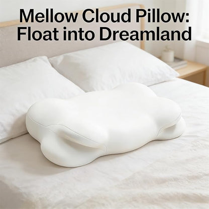 Mellow Cloud Align Pillow, Mellow Sleep Pillow, Ergonomic Memory Foam Pillows, Adjustable Cervical Neck Support Pillow, for Side Back Stomach Sleepers