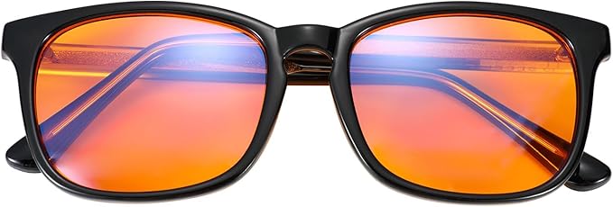 100% Blue Light Blocking Glasses - Better Sleep Anti Eye Strain Protection - Computer Gaming Women Men