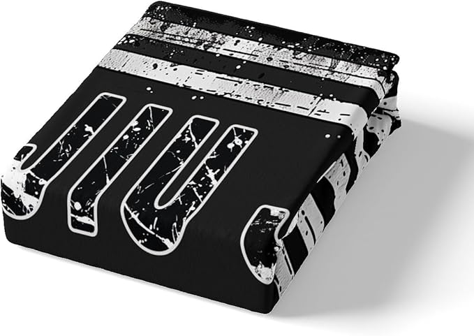 Manfei Jiujitsu Fitted Sheet Full Size, American Flag Print Bedding Set 3pcs, Japanese Judo Sports Theme Bed Cover with 2 Pillowcases, Kids Boys Teens Room Decor, Soft Bedding(No Top Sheet)