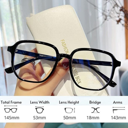 Blue Light Blocking Glasses Reading Glasses for Women Men Square Nerd Eyeglasses Frame Lightweight Reduce Eye Strain