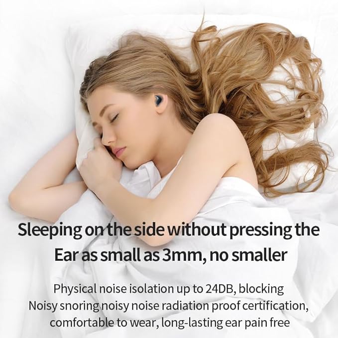 Bluetooth 5.4 Sleep Earbuds Wireless in Ear Light-Weight Headphones Mini Sleep Headphones Small Design for Sleeping Running Workouts and So On