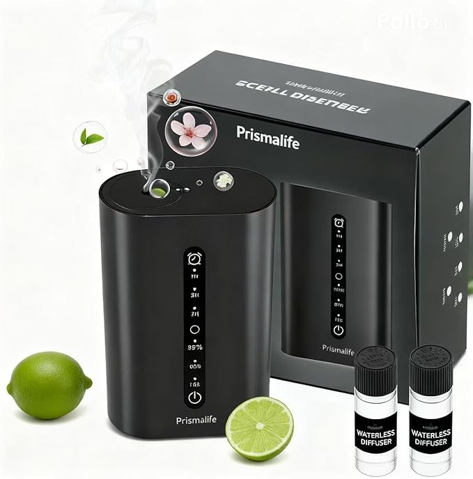 2025 Upgrade Smart Plug in Diffuser, Waterless Scent Diffusers for Home Cover Up to 800 Sq. Ft with 3 Mist Levels & Timers, Waterless Essential Oil Diffuser with RGB Lighting for Home, Office