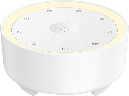 Kipcush White Noise Machine for Sleeping, 20 Soothing Sounds Including White Pink Brown Noise, Fan and Nature, Custom Shortcut Buttons, Dimmable Night Light, 8 Hour Timer, USB Powered