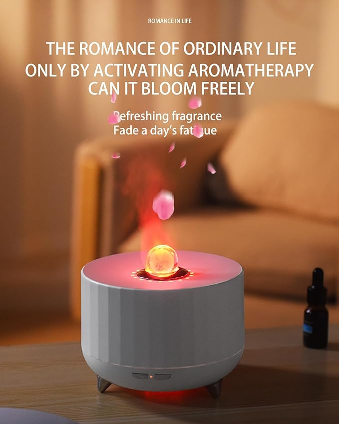 Essential Oil Diffuser for Home: 300ML Aroma Diffuser for Hotel Office Yoga Room - Humidifier with 7 Colors LED Night Light for Kids/Women Home Relaxation, (White)