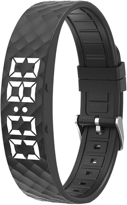 Rise Alarm Band - Rise Alarm Band for Deaf, Alarms Bracelet, Convenient Heavy Sleepers Bracelet, Watch Silent Timer, Vibrating Alaarm Wristband, Adjustable Wearable Alarms Device for Women Men Kids