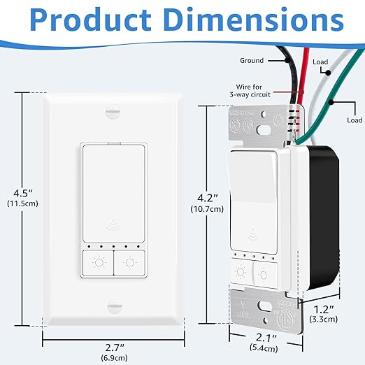 8 Pack Smart LED Dimmer Switch, Single Pole, Neutral Wire Required, Works with Alexa & Google Home, 2.4GHz WiFi Switch No Hub Needed, 150W Max LED/CFL 600W Max Incandescent, ETL/FCC Certified, White