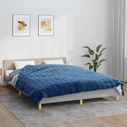 vidaXL Weighted Blanket in Blue - Material with Even Weight Distribution - Comfortable and Breathable Fabric - Ideal Sleeping Aid