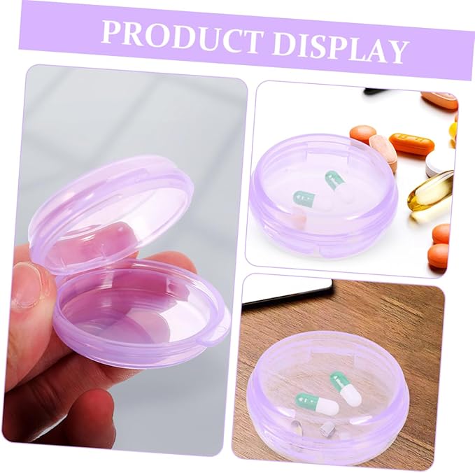 3pcs Portable Medicine Organizer Compact Pill Dispenser for Travel Daily Storage Easy Use Design for Seniors Material