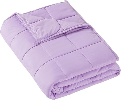 MOTRIP Soft Flannel Weighted Blanket with Sanded Reversible (Lavender Purple, 60 * 80 20LBS)